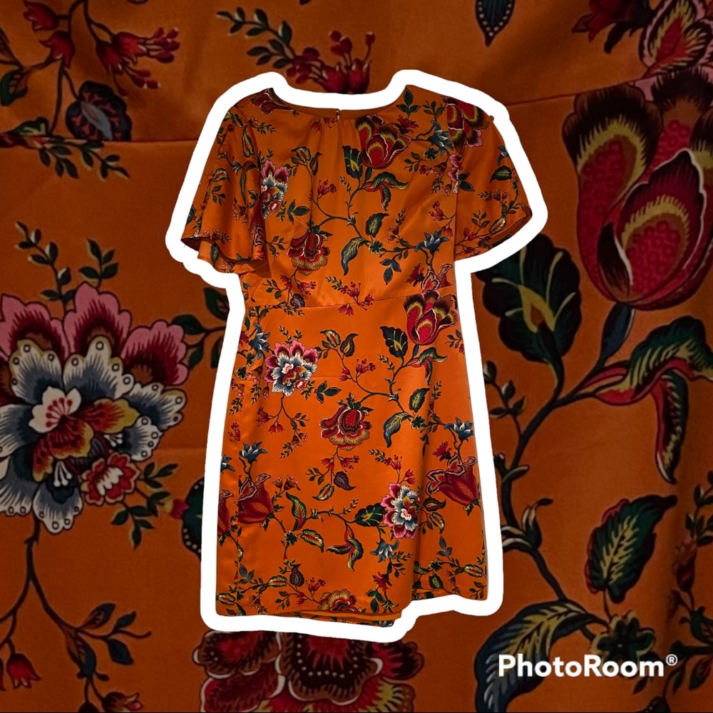 Ann Taylor orange floral dress